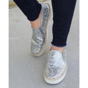 Jack Rogers Glitter Slip-On Women's Shoes 6.5